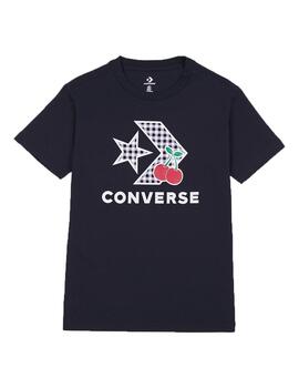 Converse star chevron infill tee black