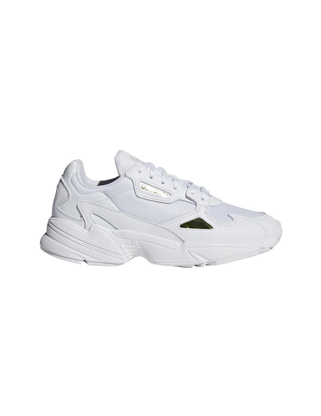 Adidas falcon blancas y doradas best sale