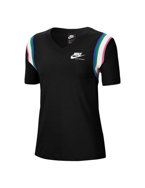 Camiseta para chica Nike NSW Heritage Top negra