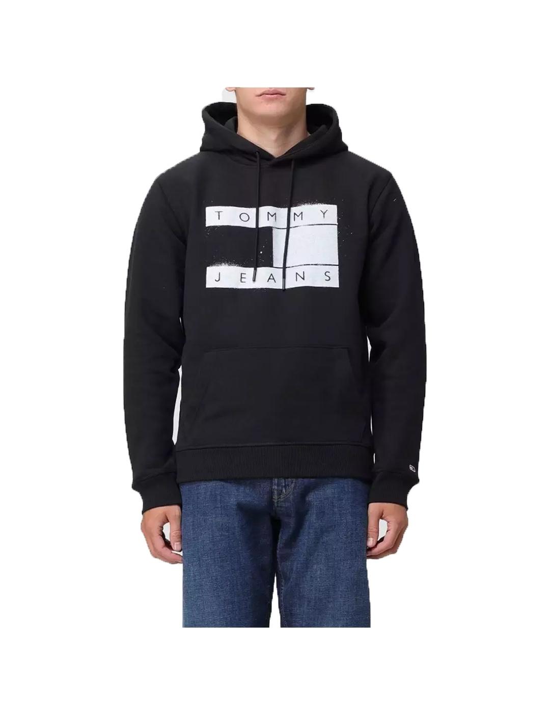 Sudadera Tommy jeans reg flag spray hoodie