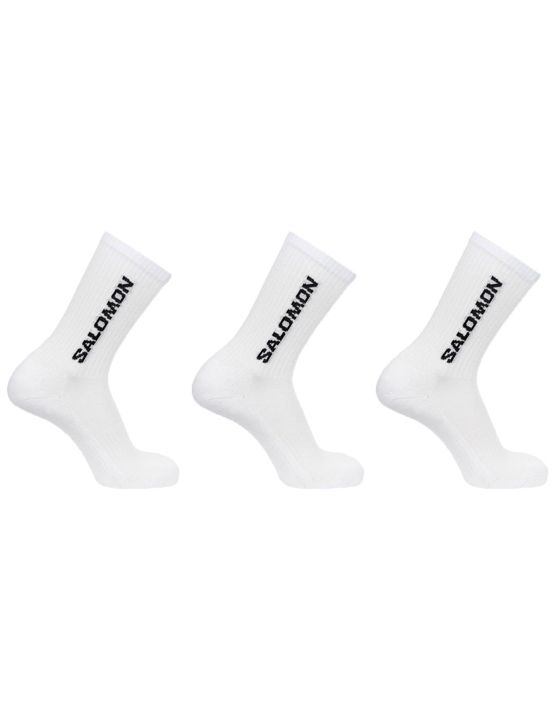 Calcetín Salomon everyday crew 3-pack white/white
