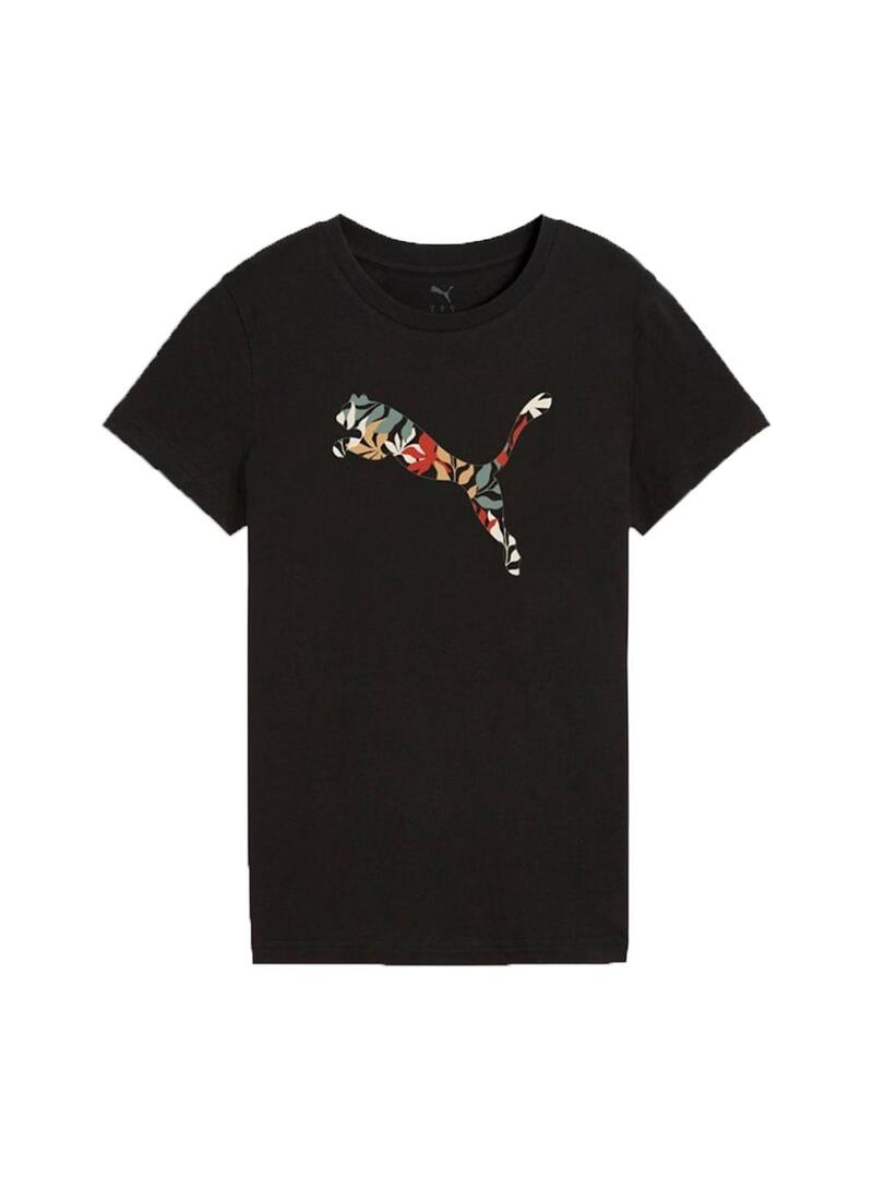 Camiseta Puma graphics floral cat logo tee