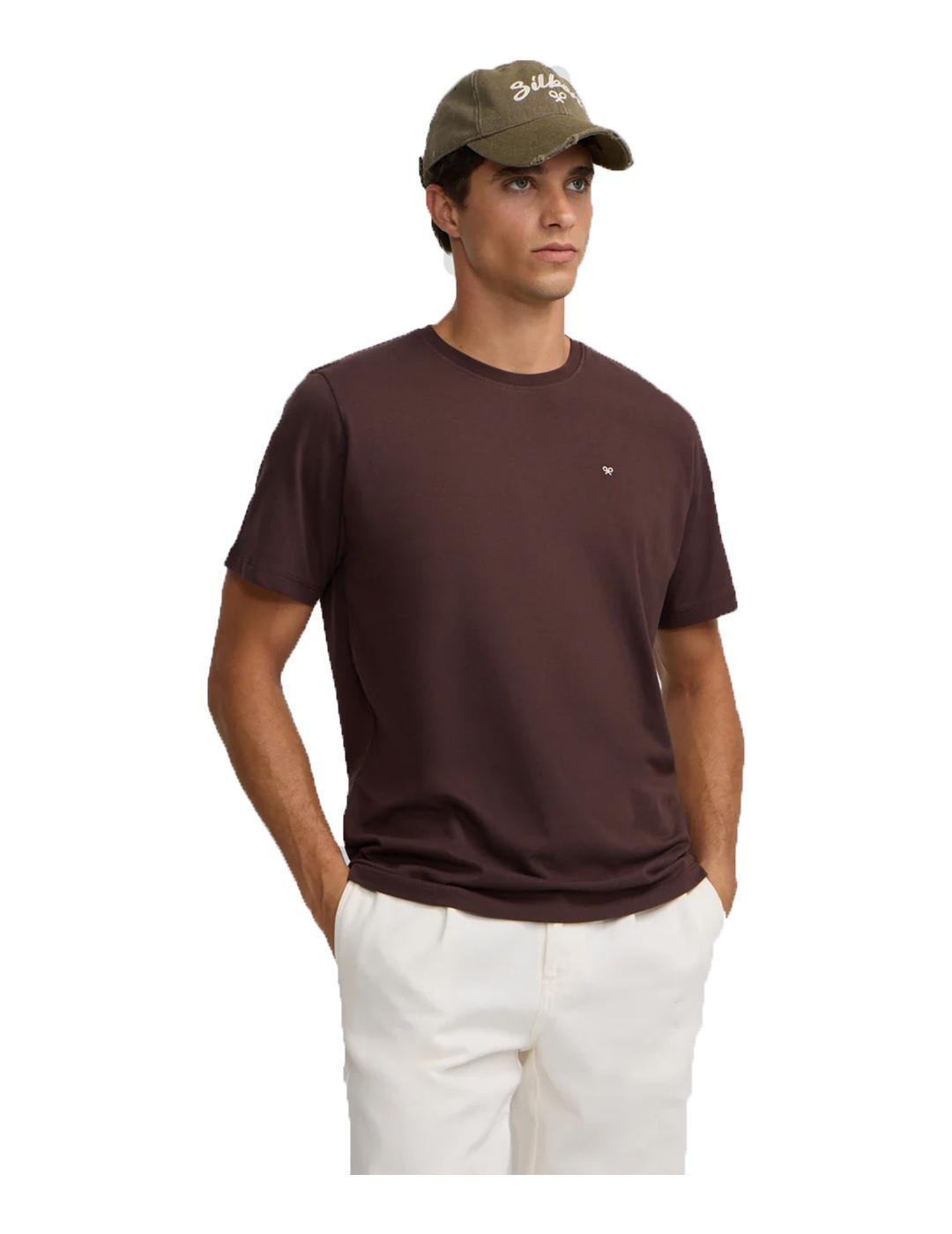 Camiseta Silbon minilogo marron