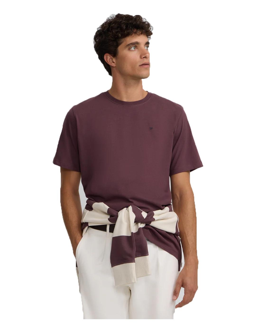 Camiseta Silbon minilogo burdeos