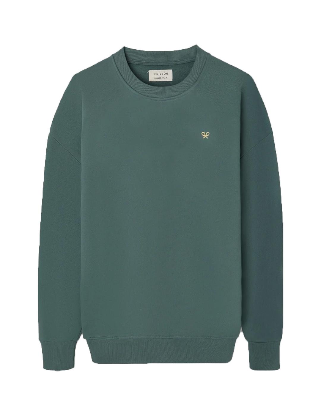 Sudadera Silbon relaxed fit culture verde