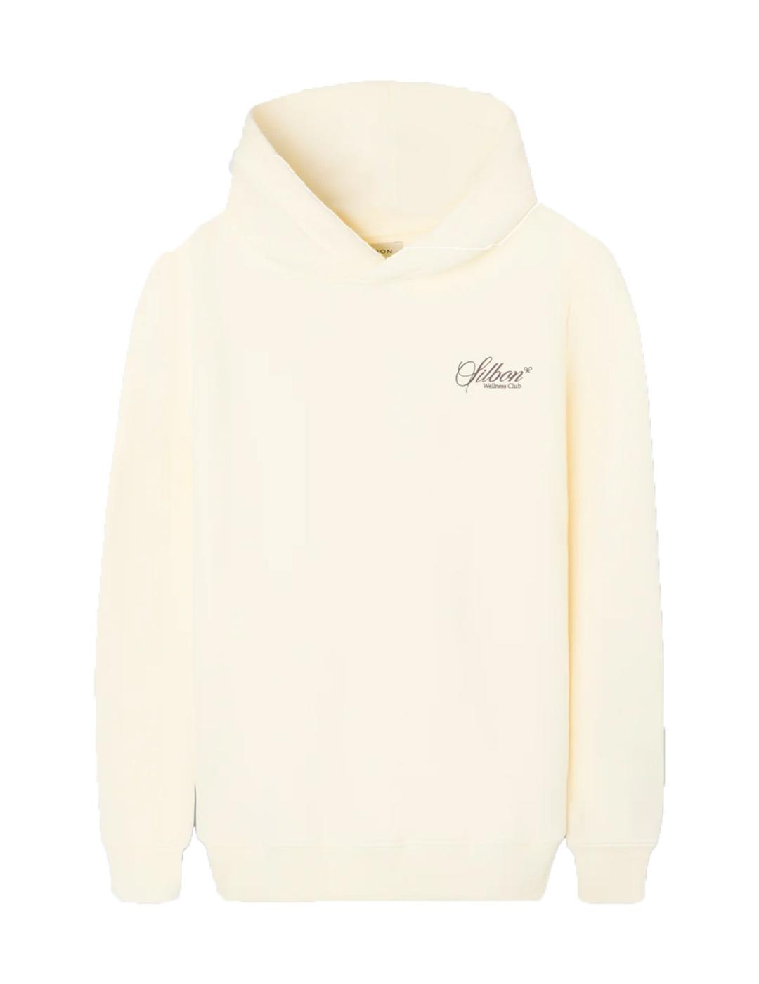 Sudadera Silbon  wellness club crema
